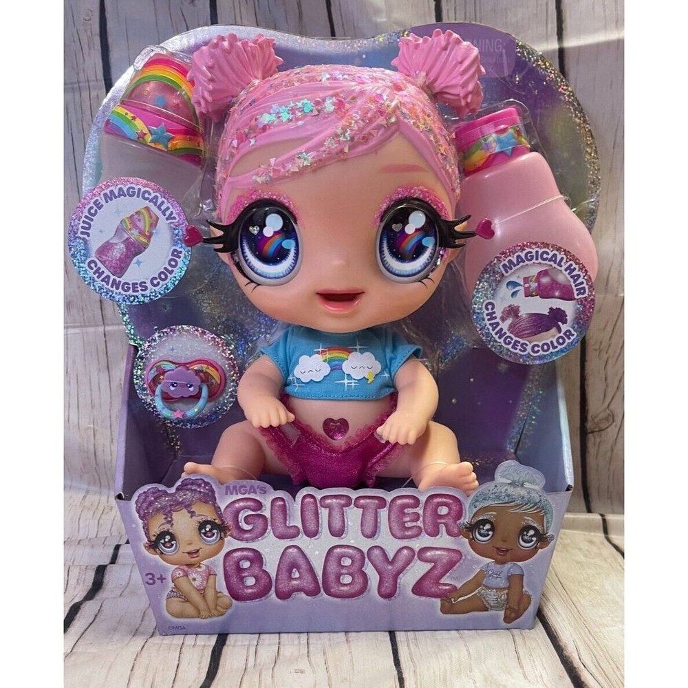 Glitter Babyz Dreamia Stardust w/ Magical Color Changing Hair - Baby Doll - NEW